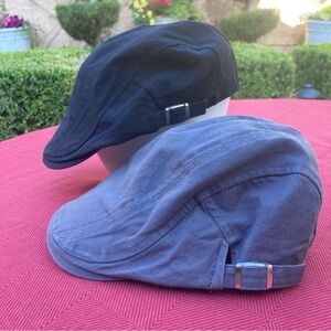 Bundle of 2 Newsboy caps - adjustable sides